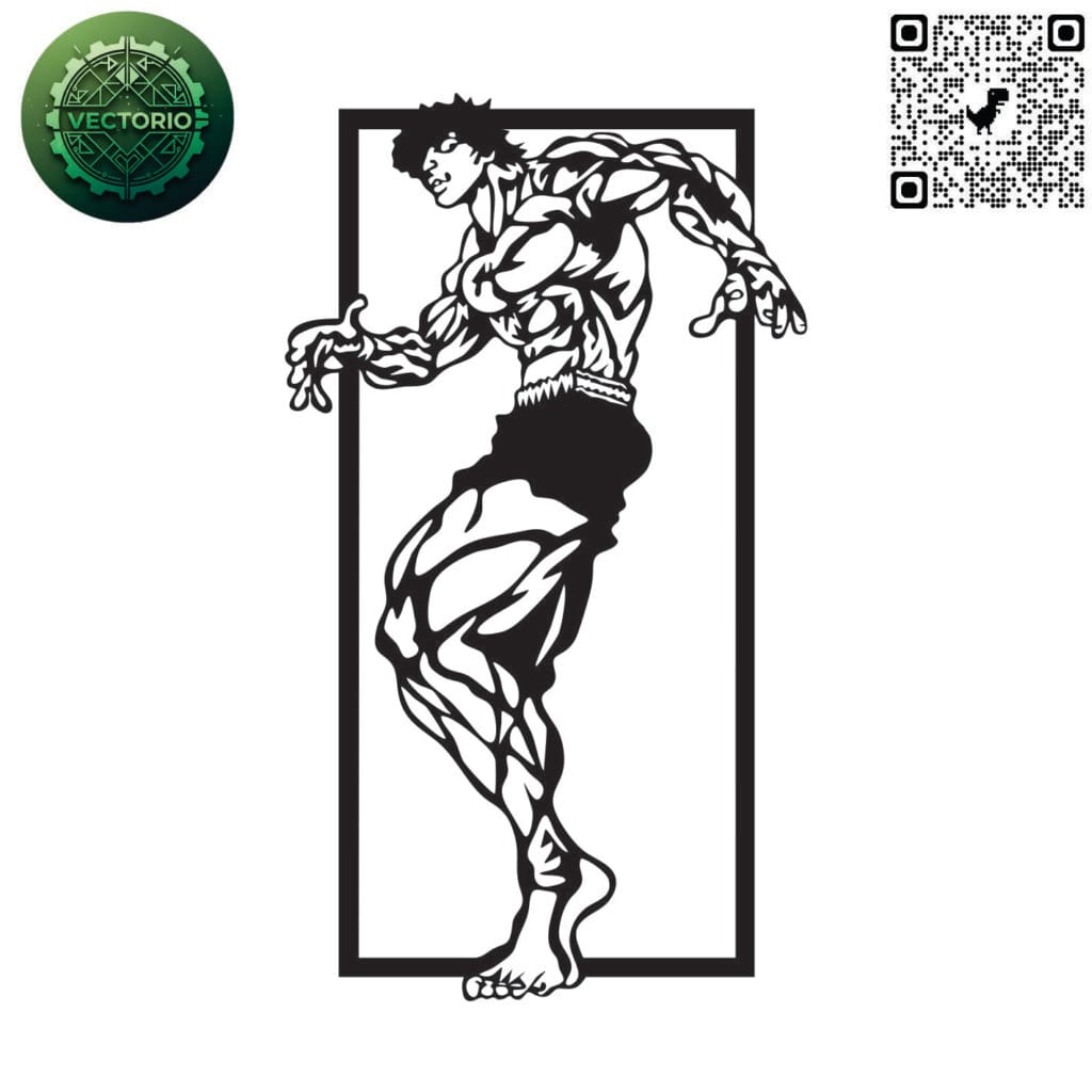 Baki vector design for laser cutting and engraving