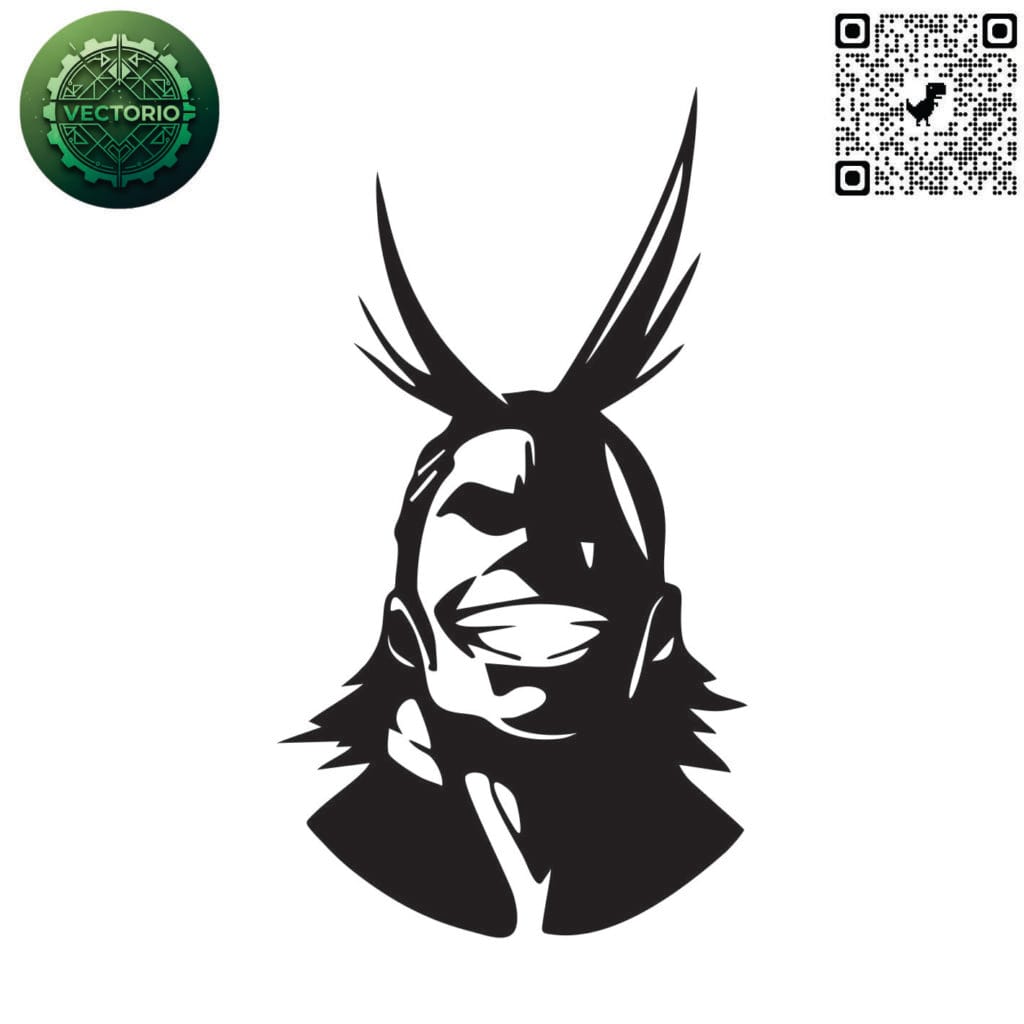 All Might Boku No hero vector design for laser cutting and engraving