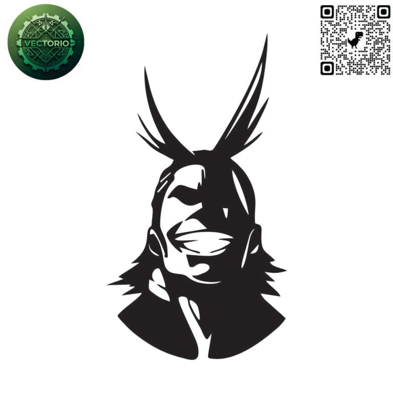 All Might Boku No hero vector design for laser cutting and engraving