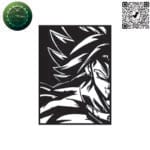 Broly Dragon Ball vector design for laser cutting and engraving