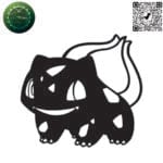 Bulbasaur Pokemon vector design for laser cutting and engraving
