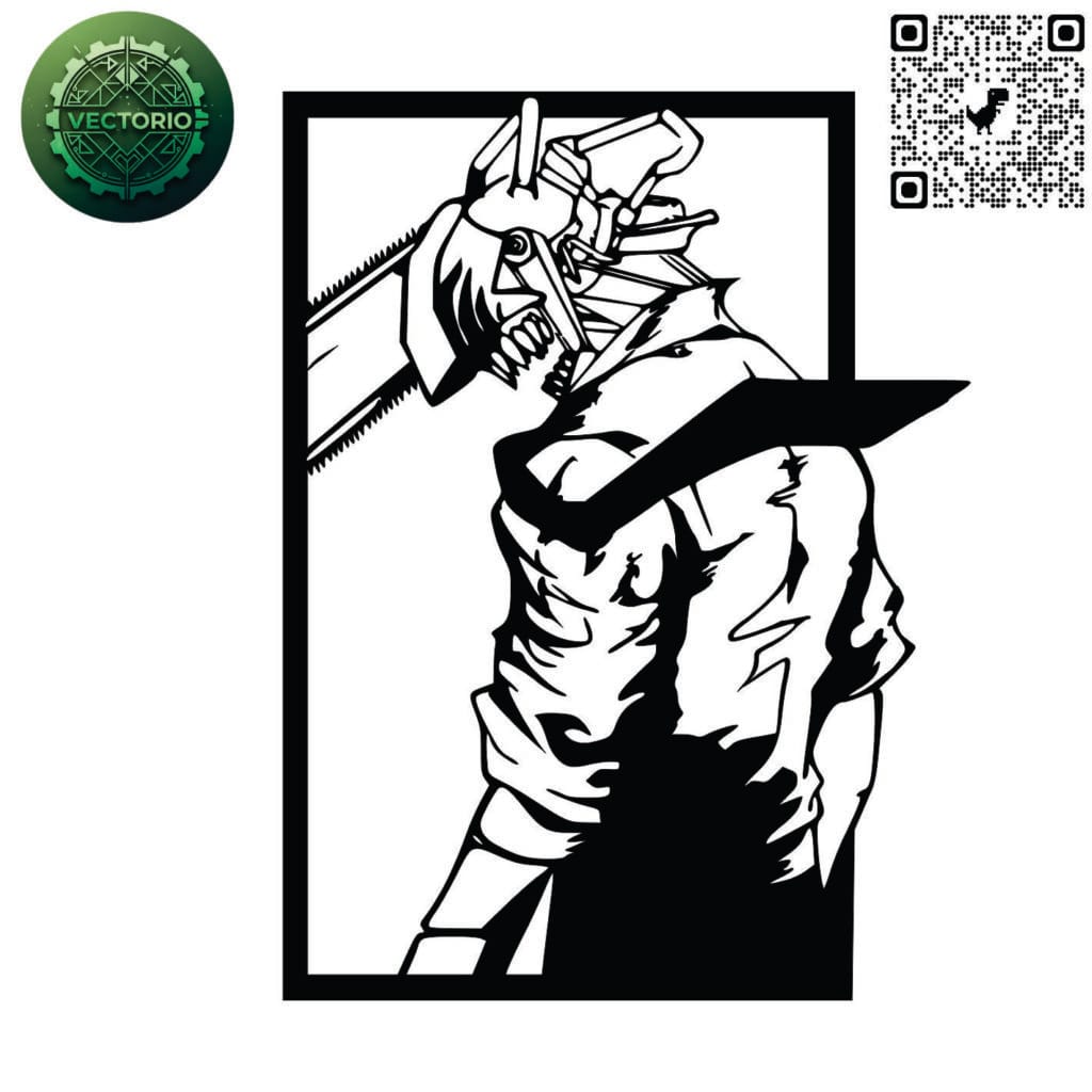 Chainsawman Denji vector design for laser cutting and engraving