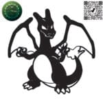 Charizard vector design for laser cutting and engraving