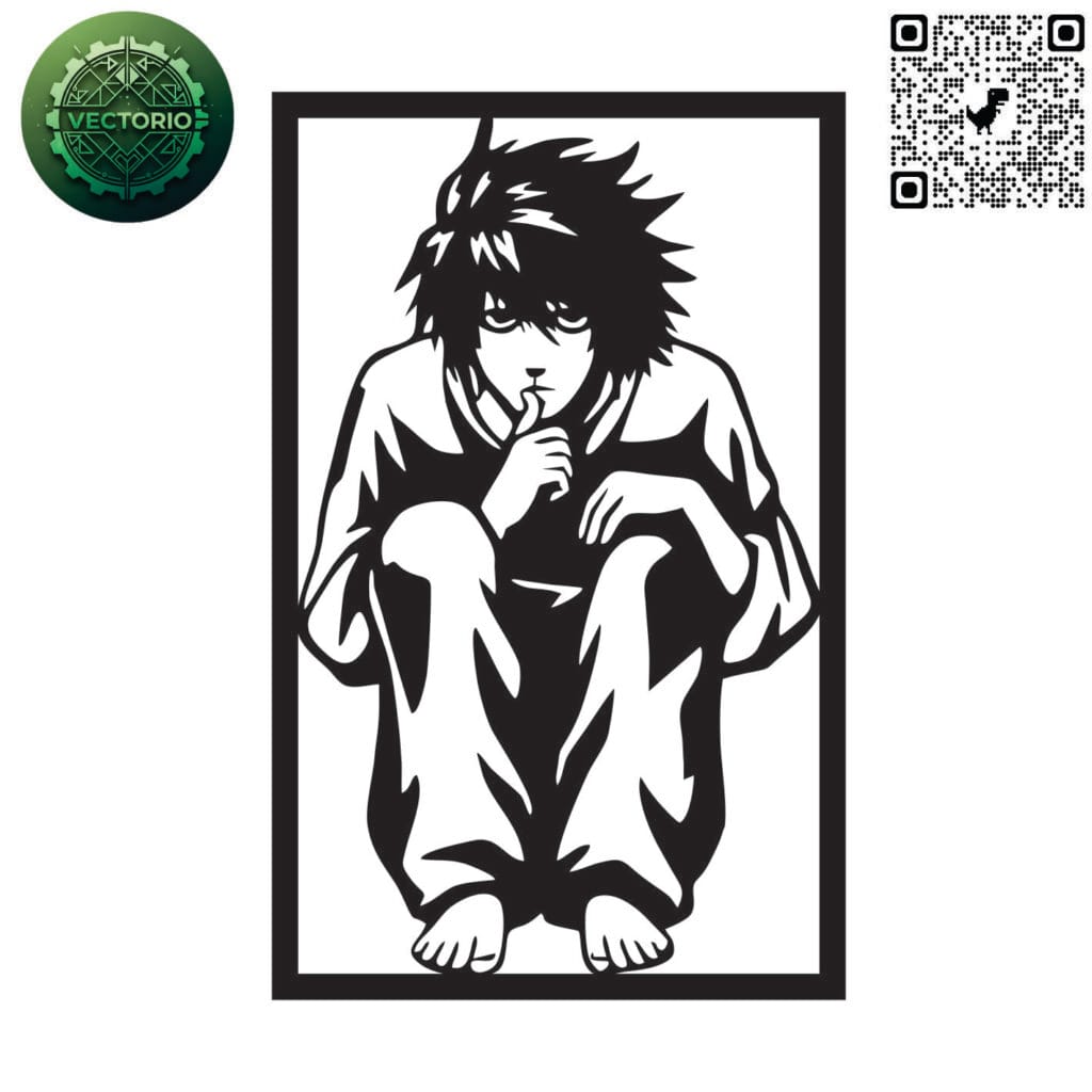 Death note vector design for laser cutting and engraving