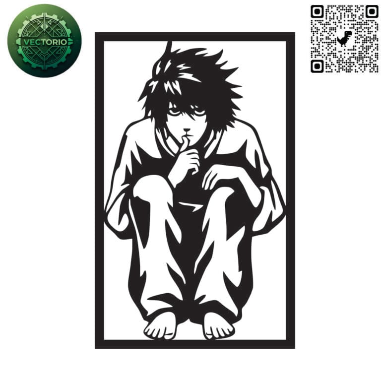 Death note vector design for laser cutting and engraving