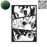 Demon slayer vector design for laser cutting and engraving
