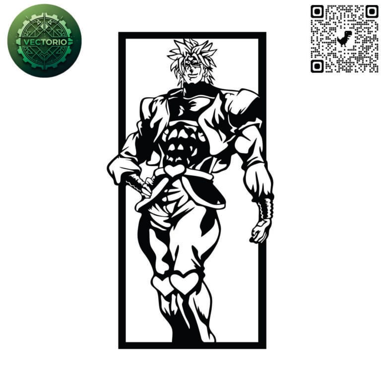 Dio jojo vector design for laser cutting and engraving