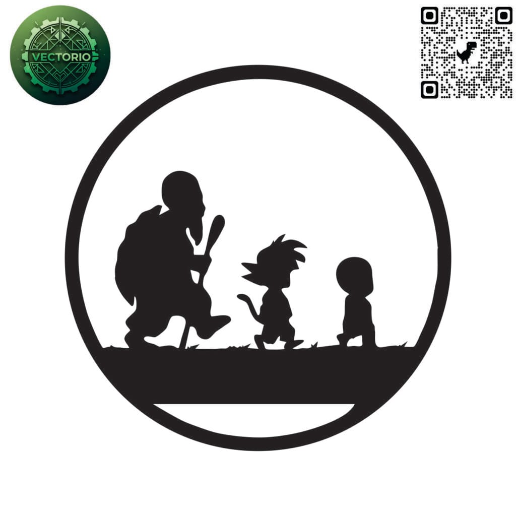 Dragon ball vector design for laser cutting and engraving