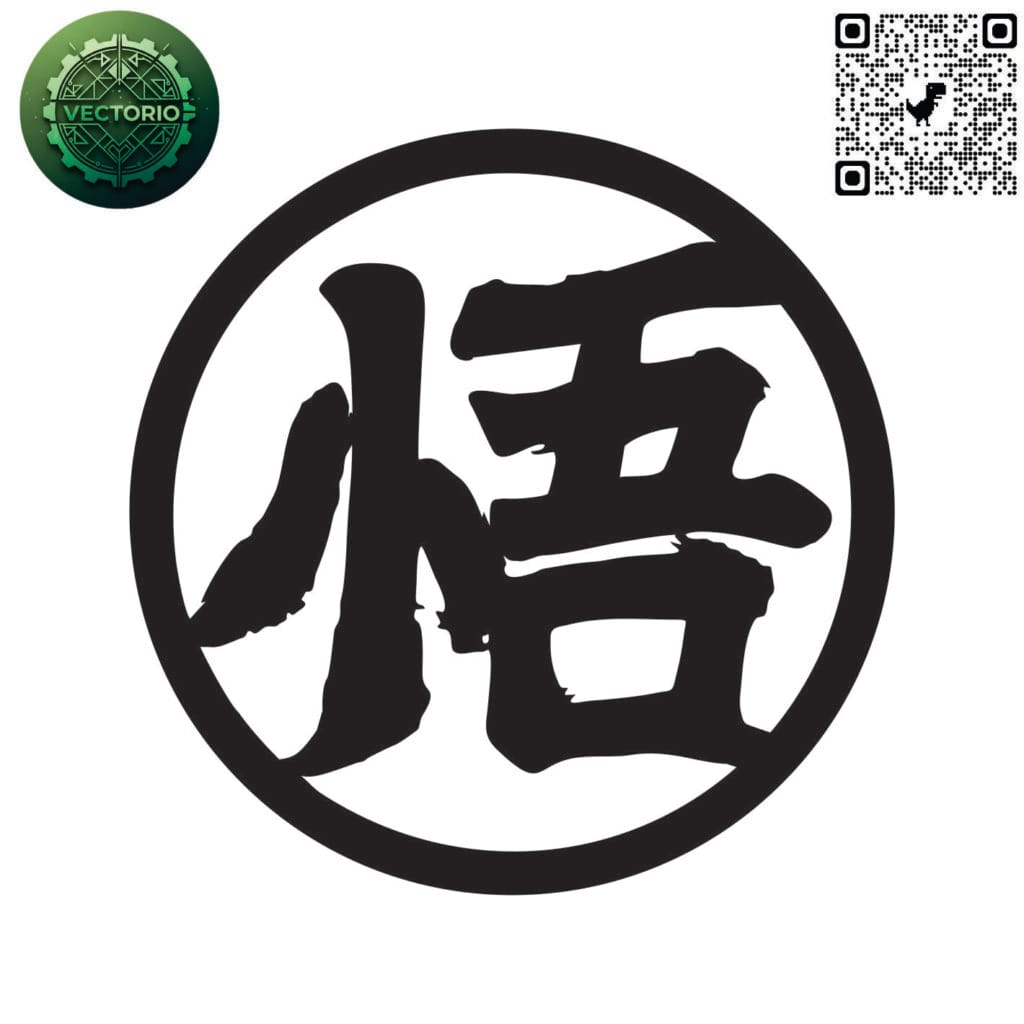 Dragon ball logo vector design for laser cutting and engraving