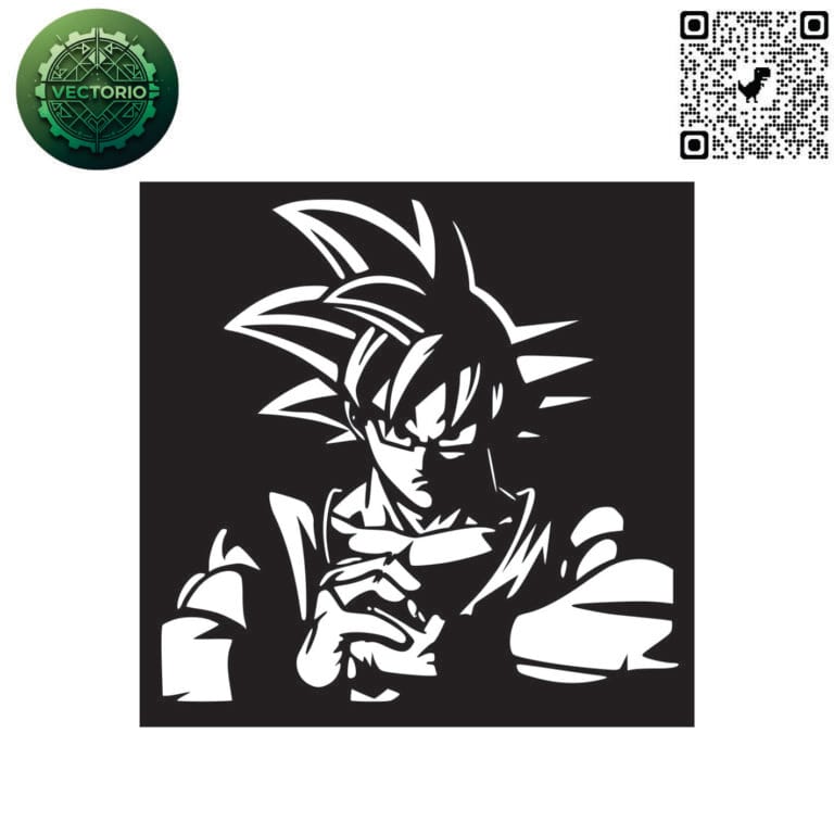 GOKU 2 vector design for laser cutting and engraving