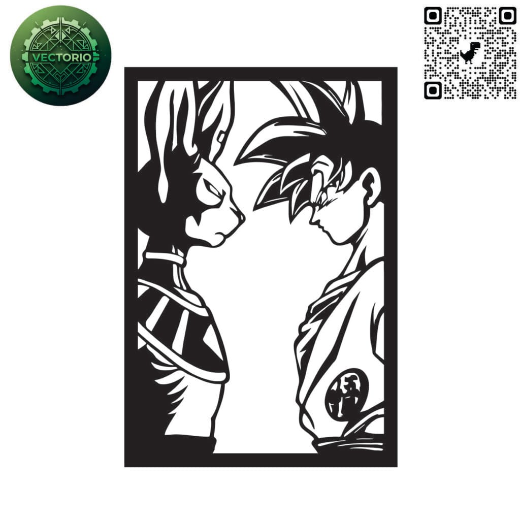 GOKU BILLS vector design for laser cutting and engraving