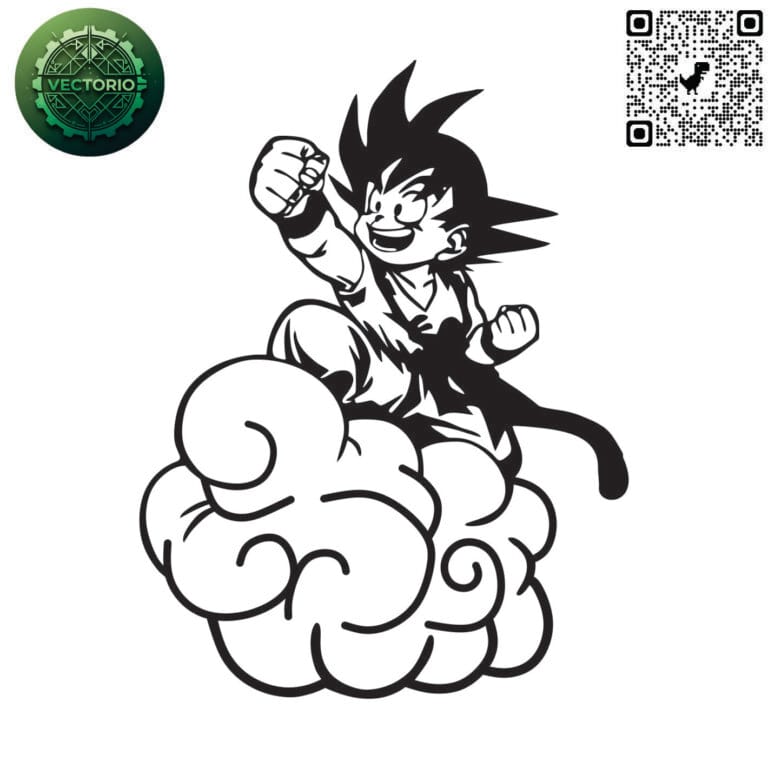 GOKU NIÑO 2 vector design for laser cutting and engraving