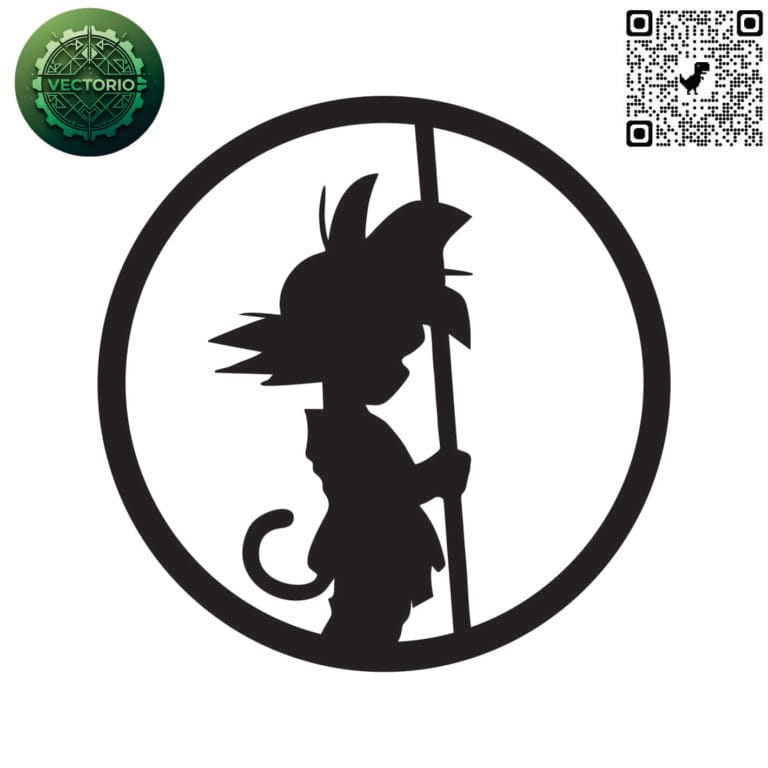 GOKU NIÑO vector design for laser cutting and engraving