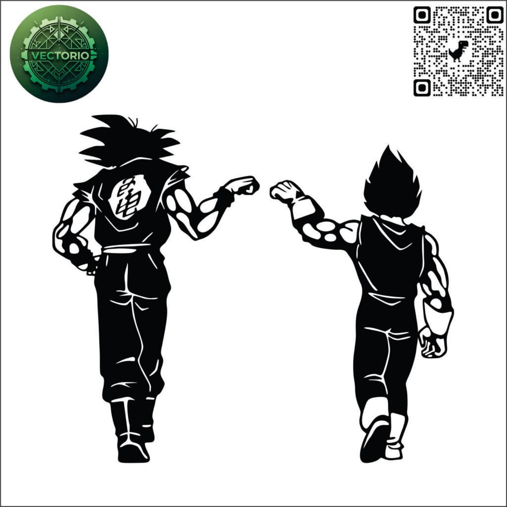 GOKU VEGETA vector design for laser cutting and engraving