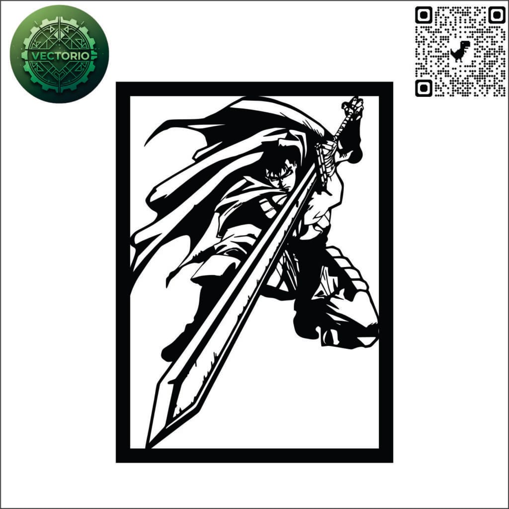 GUTS vector design for laser cutting and engraving