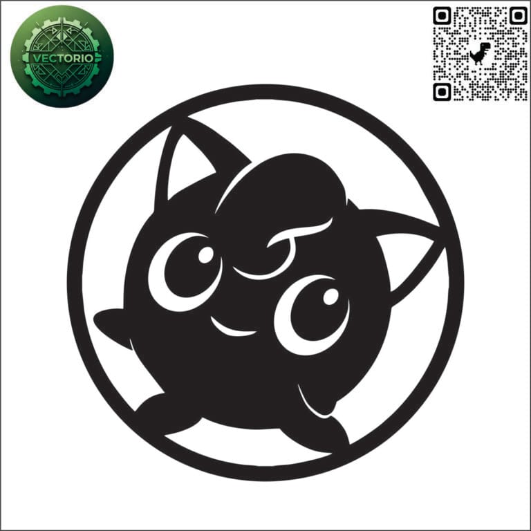 JIGGLYPUFF vector design for laser cutting and engraving