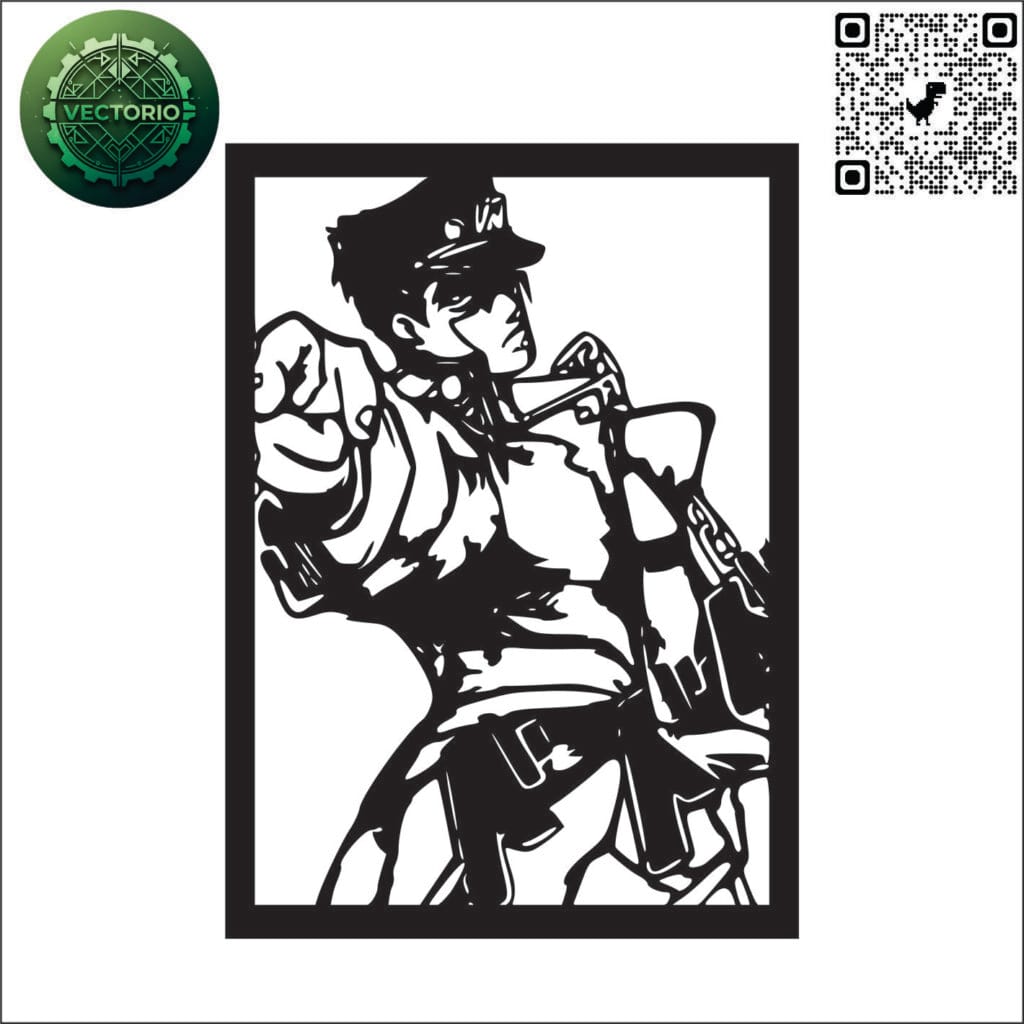 JOTARO vector design for laser cutting and engraving