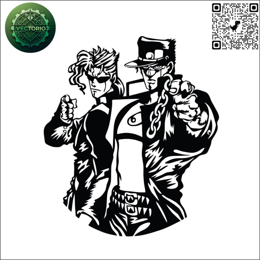 JOTARO KAKYOIN vector design for laser cutting and engraving