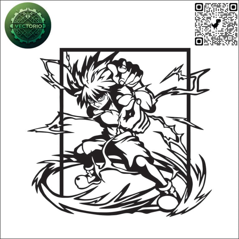 KILLUA vector design for laser cutting and engraving