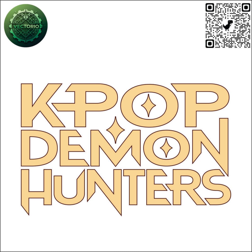 KPOP DEMON HUNTERS LOGO vector design for laser cutting and engraving