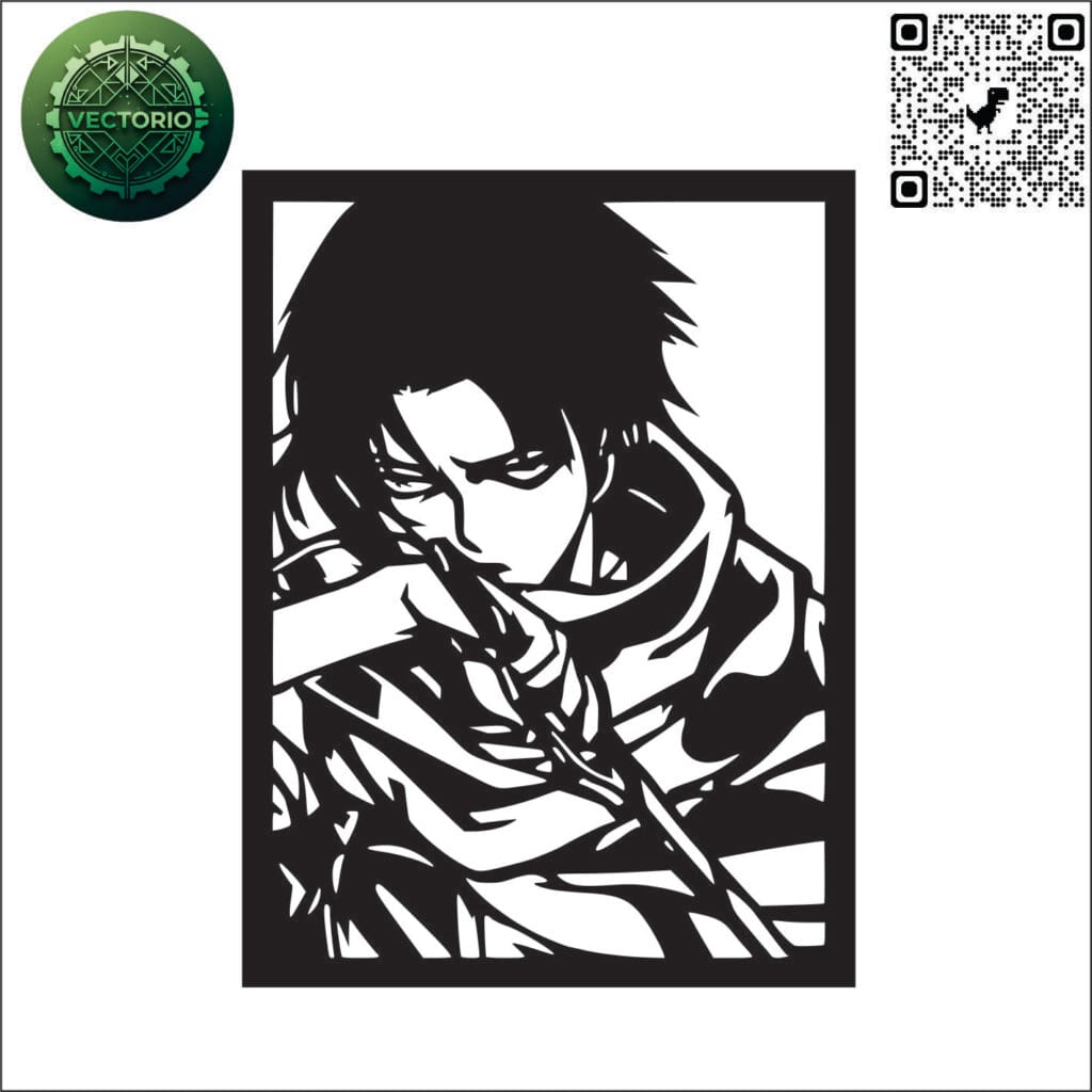 LEVI vector design for laser cutting and engraving