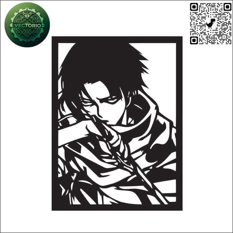 LEVI vector design for laser cutting and engraving
