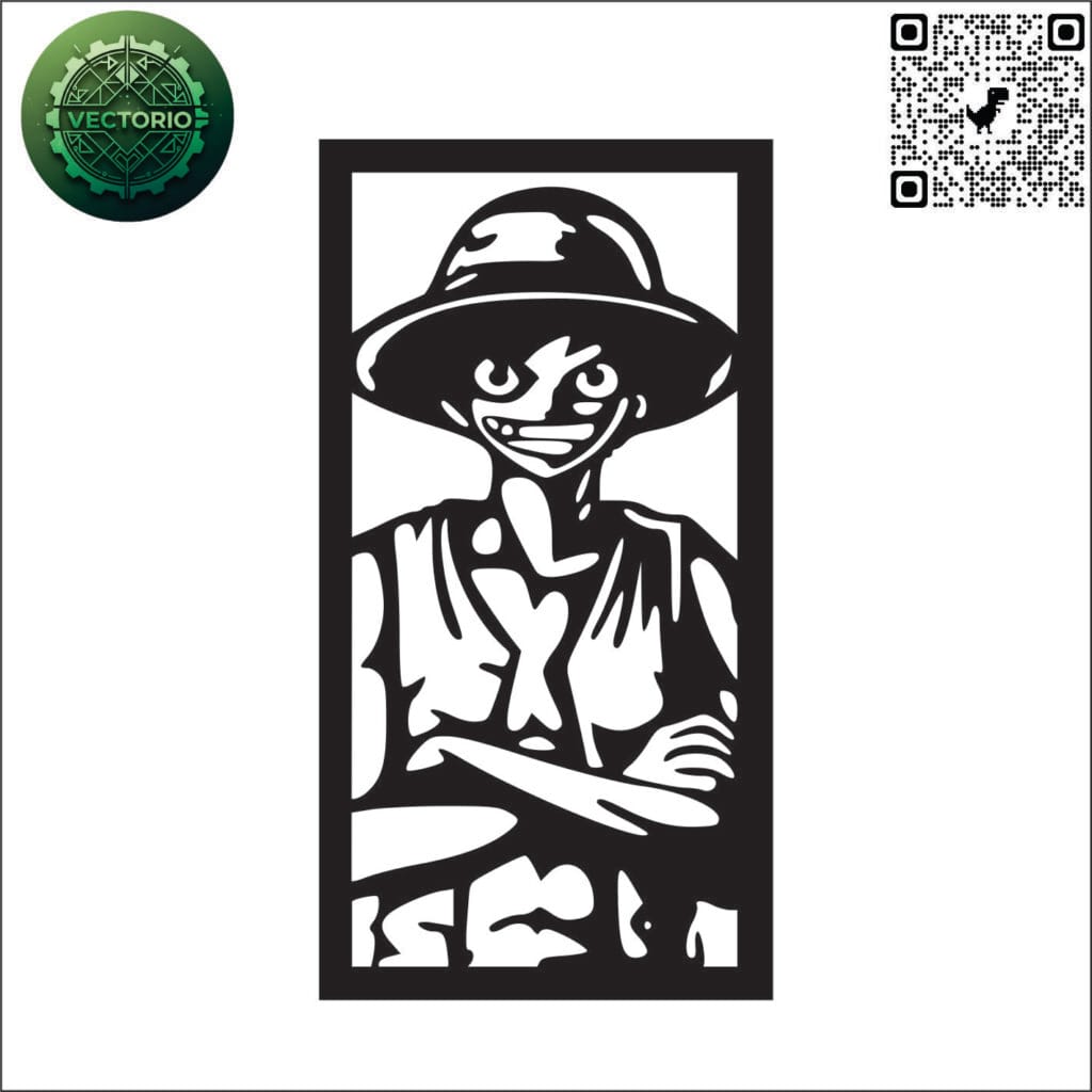 LUFFY vector design for laser cutting and engraving