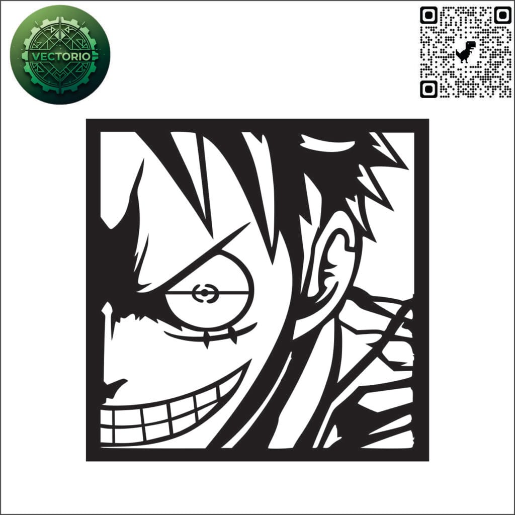 LUFFY 2 vector design for laser cutting and engraving
