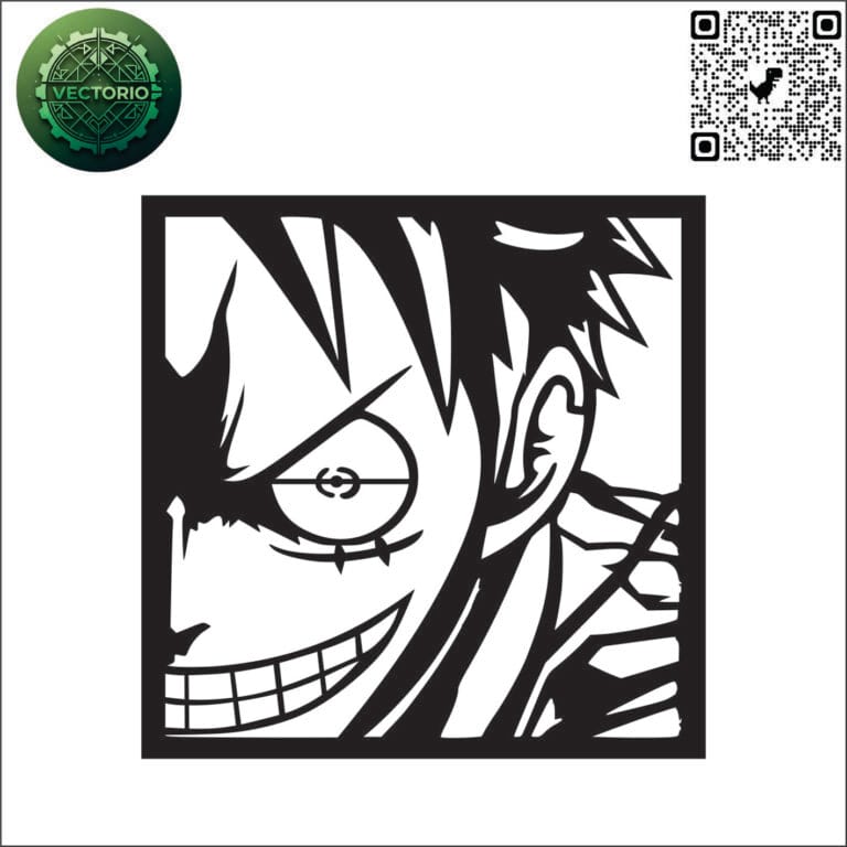 LUFFY 2 vector design for laser cutting and engraving