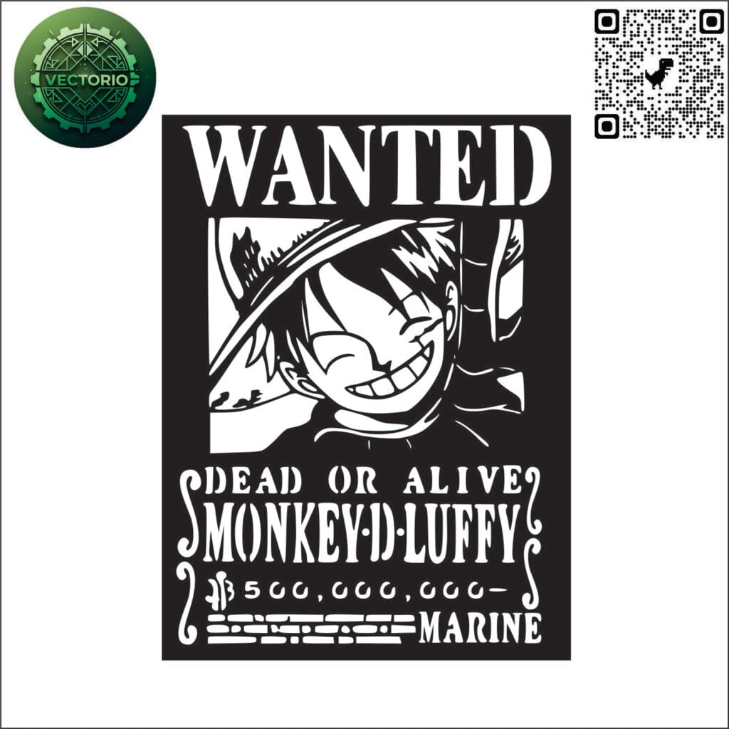LUFFY 3 vector design for laser cutting and engraving