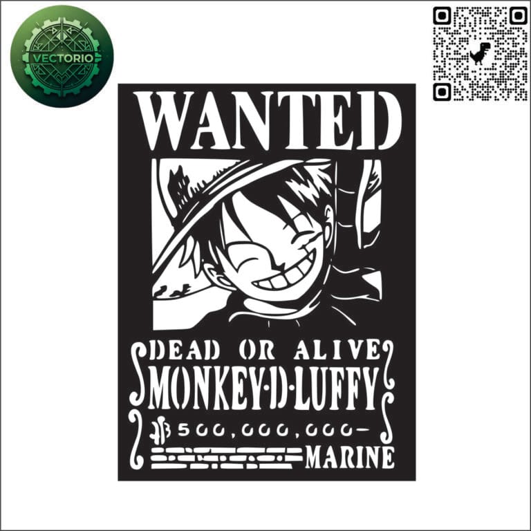 LUFFY 3 vector design for laser cutting and engraving
