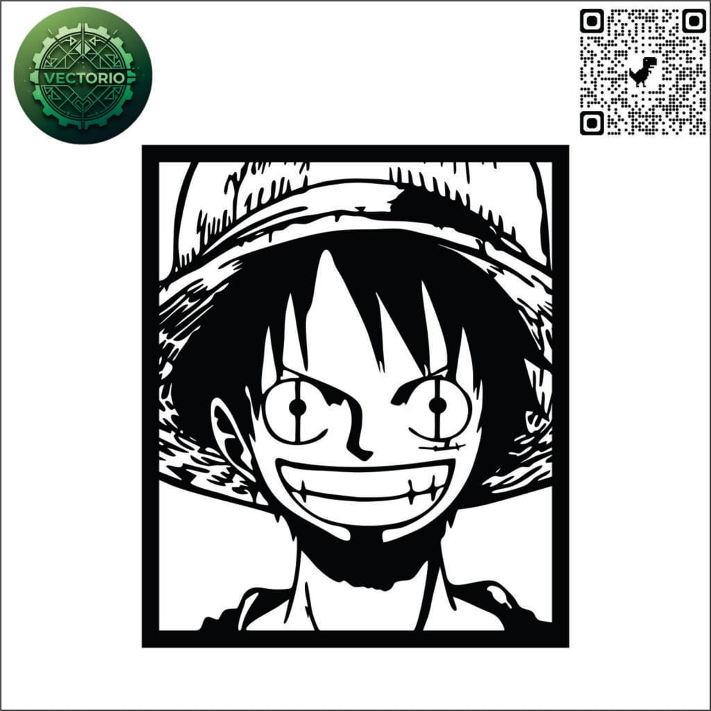 LUFFY 4 vector design for laser cutting and engraving