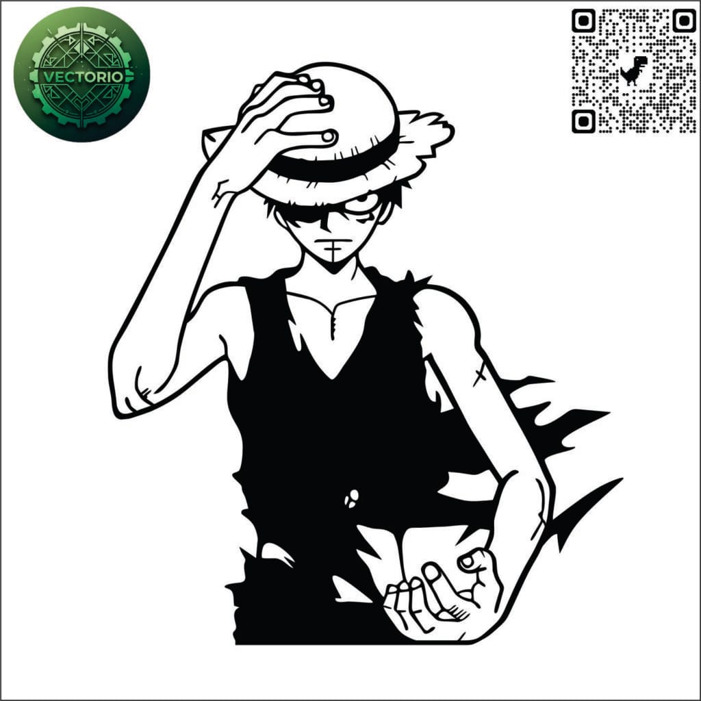 LUFFY 5 vector design for laser cutting and engraving