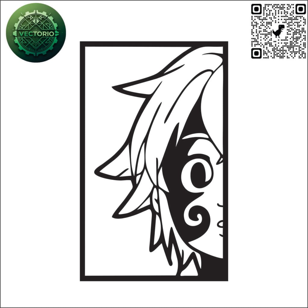 MELIODAS vector design for laser cutting and engraving