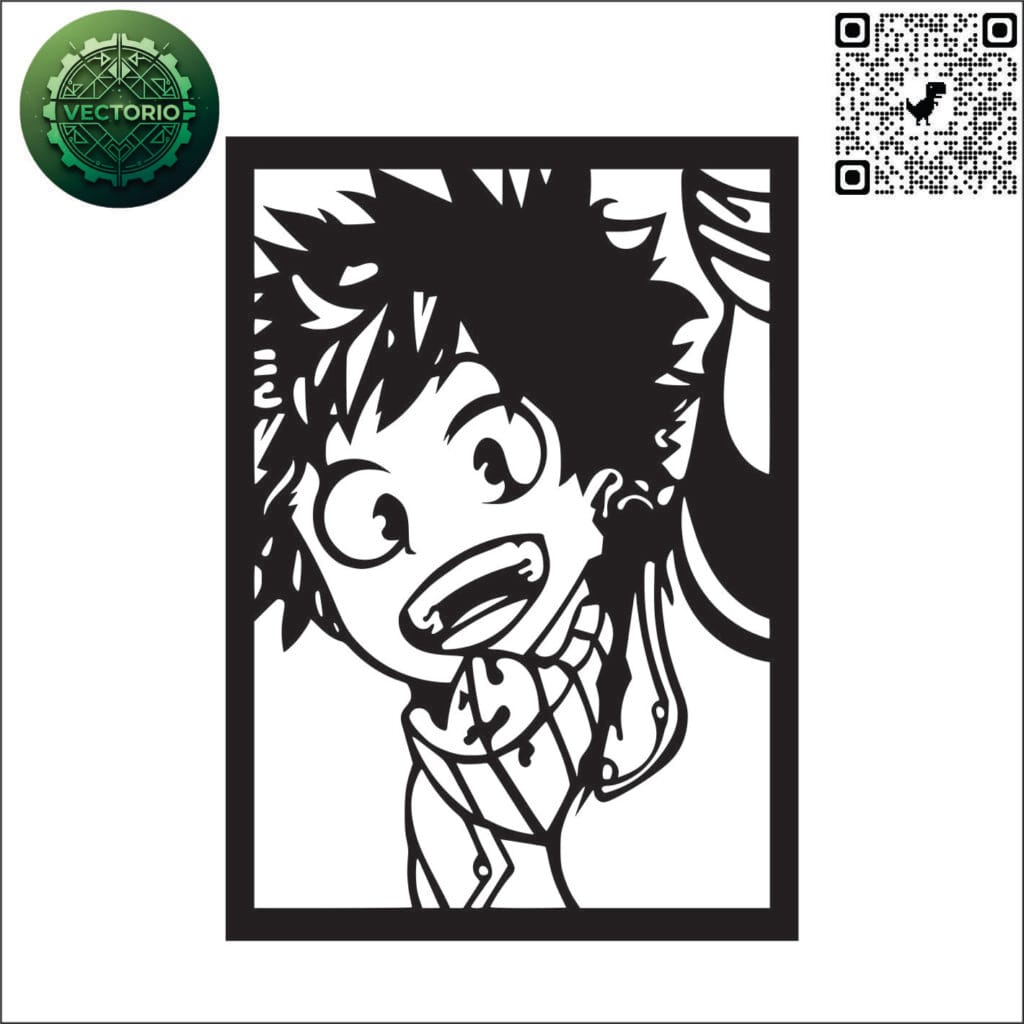 MIDORIYA vector design for laser cutting and engraving