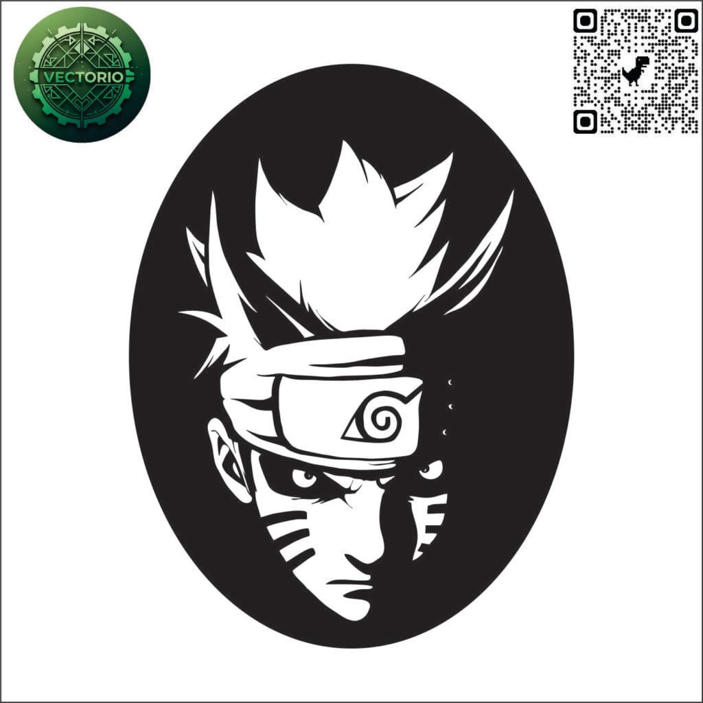 NARUTO 2 vector design for laser cutting and engraving