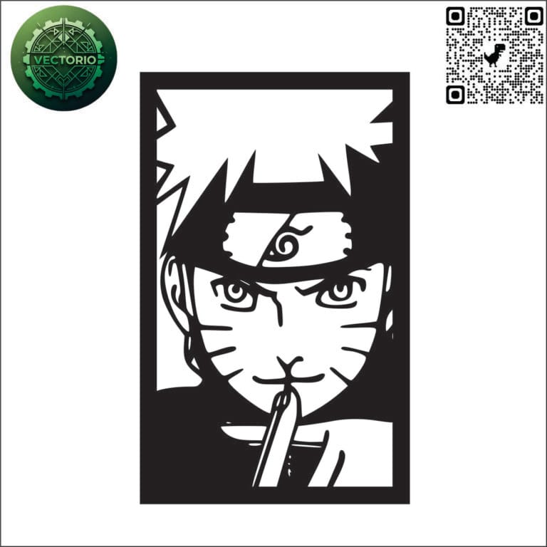 NARUTO 3 vector design for laser cutting and engraving