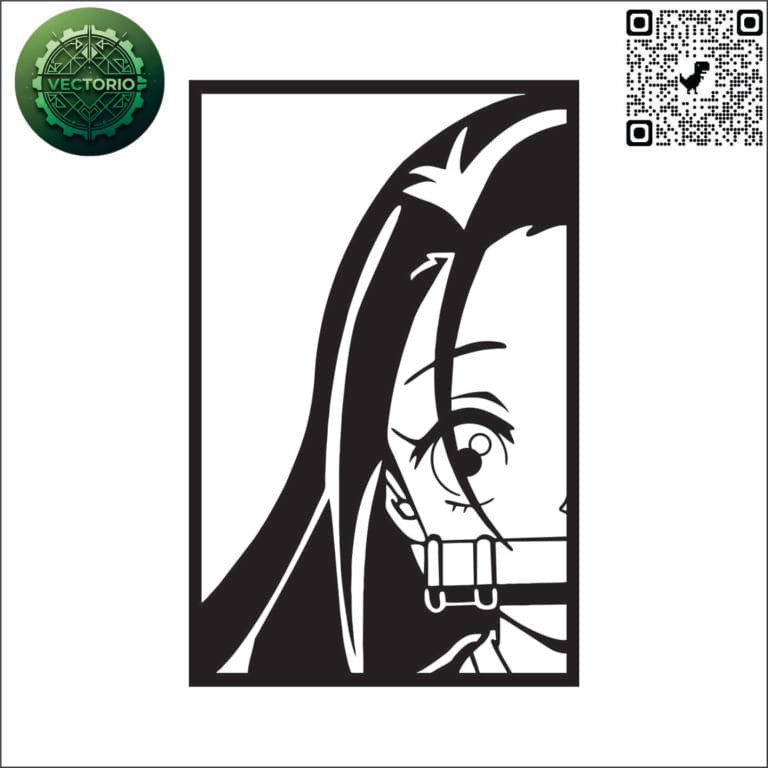 NEZUKO 2 vector design for laser cutting and engraving