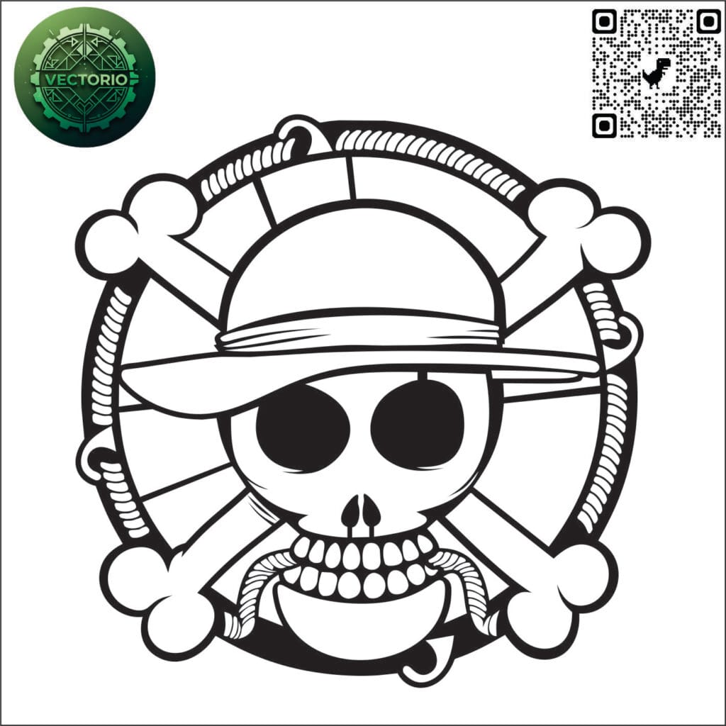 ONE PIECE LOGO vector design for laser cutting and engraving