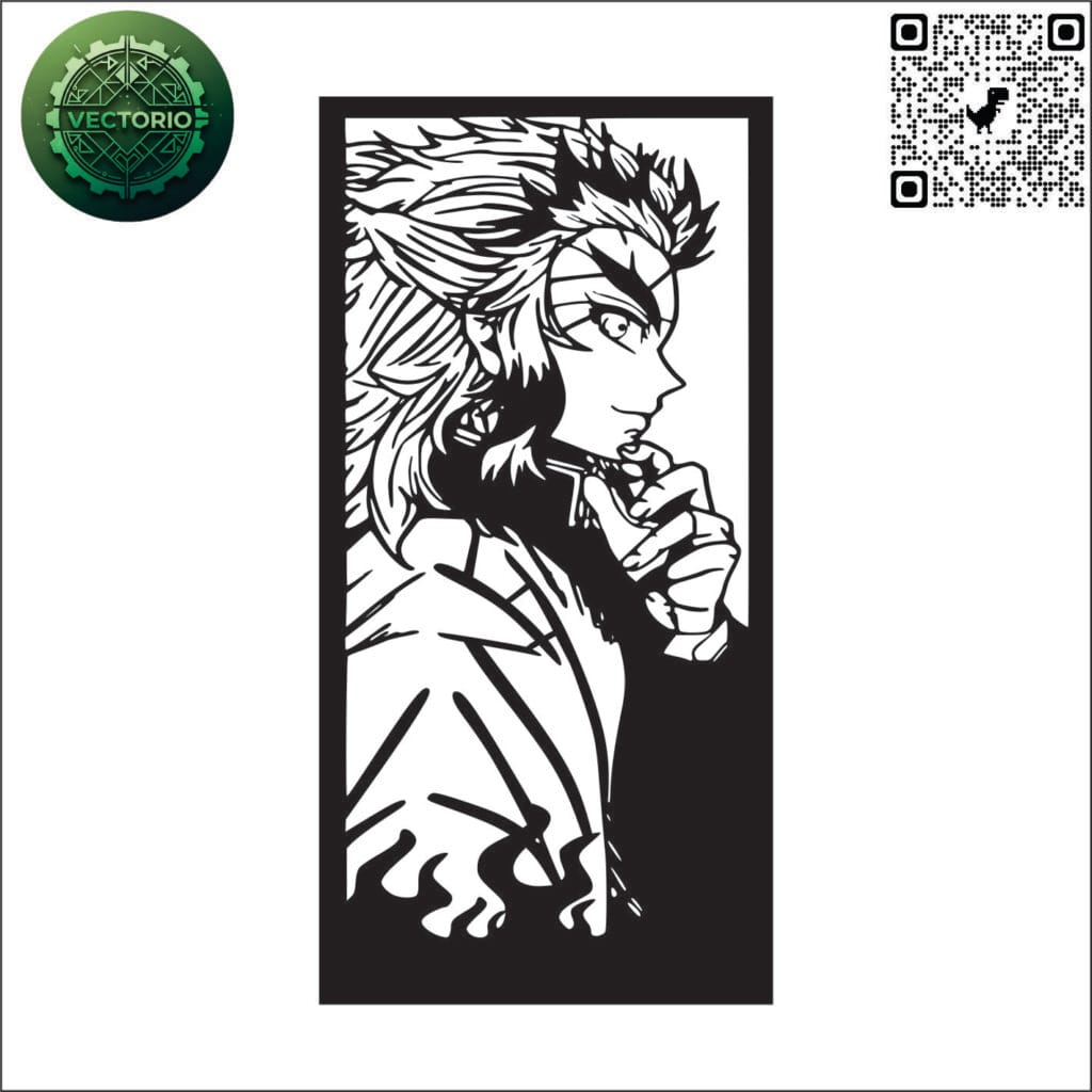 RENGOKU 1 vector design for laser cutting and engraving