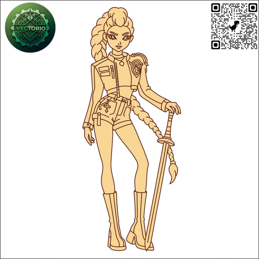 RUMI 1 vector design for laser cutting and engraving