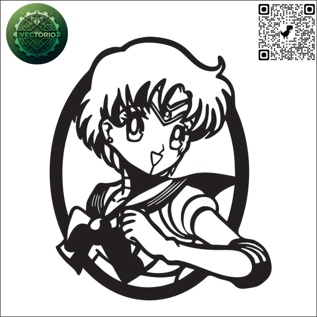 SAILOR MERCURY vector design for laser cutting and engraving