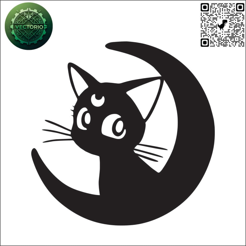 SAILOR MOON GATA vector design for laser cutting and engraving