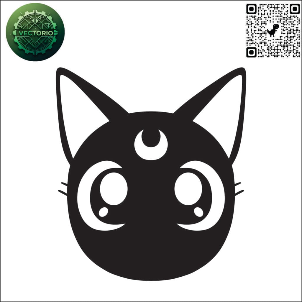 SAILOR MOON GATA 2 vector design for laser cutting and engraving