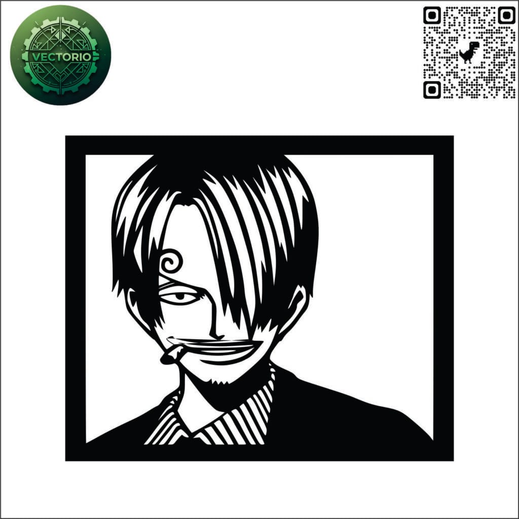 SANJI 2 vector design for laser cutting and engraving