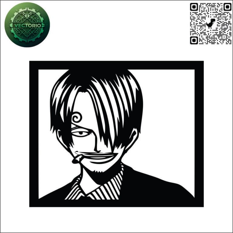 SANJI 2 vector design for laser cutting and engraving