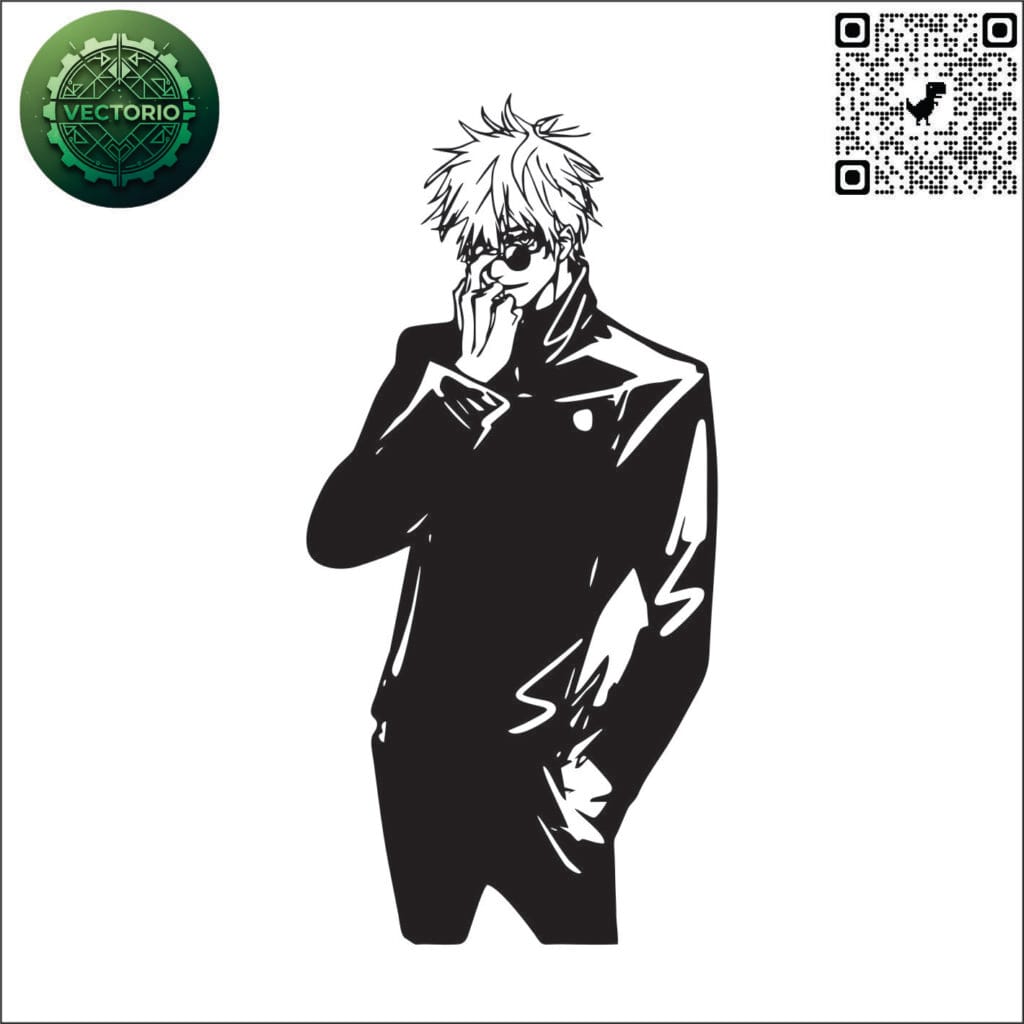 SATORU GOJO 2 vector design for laser cutting and engraving