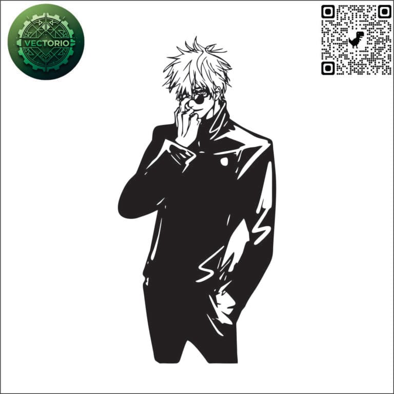 SATORU GOJO 2 vector design for laser cutting and engraving