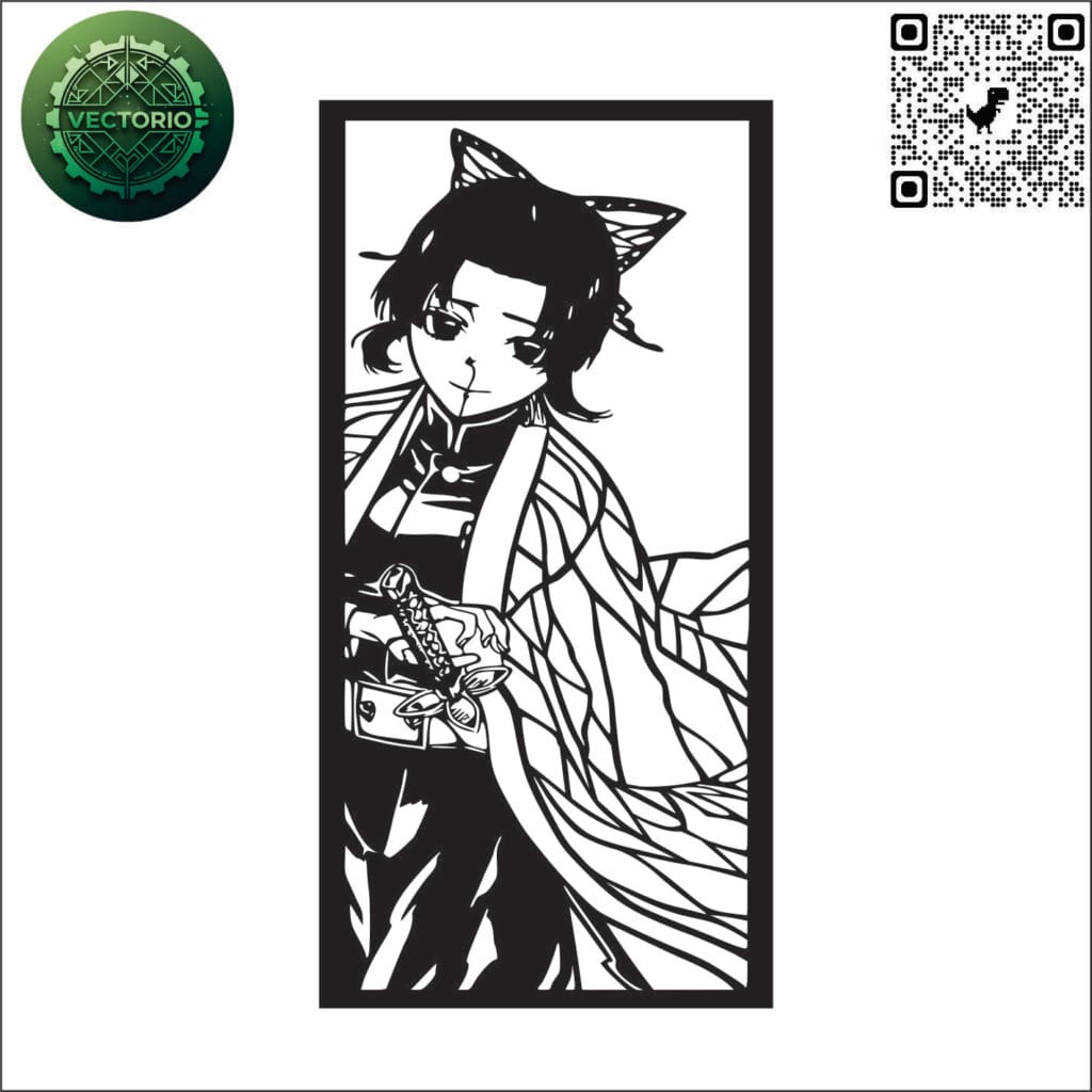 SHINOBU vector design for laser cutting and engraving