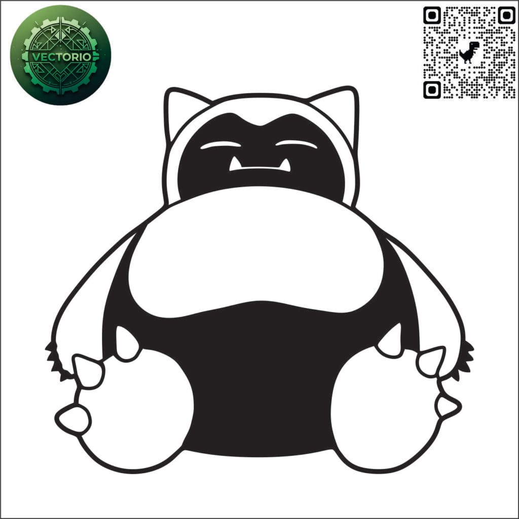 SNORLAX vector design for laser cutting and engraving